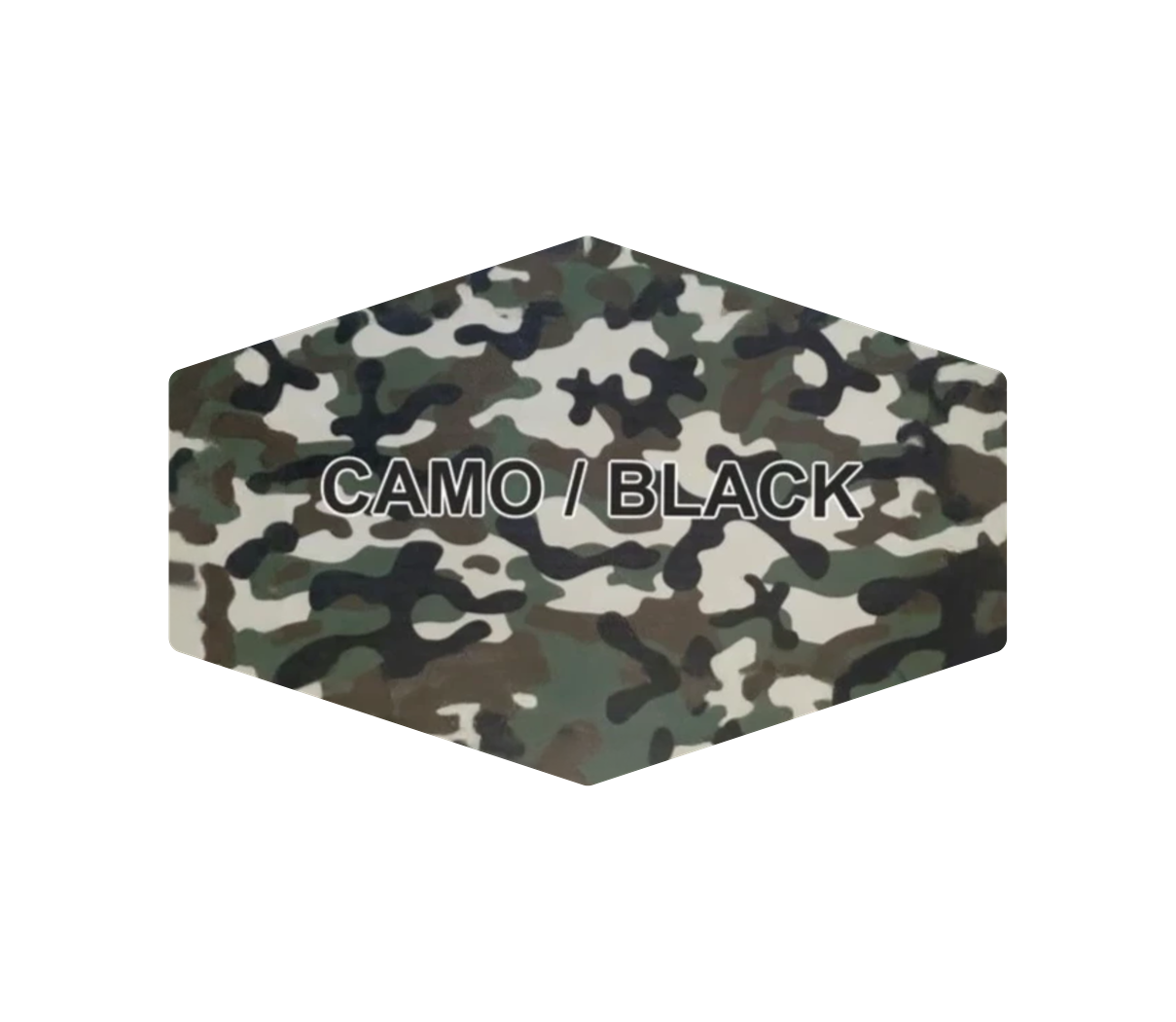 Leder-Patch Hexagon 77x52mm