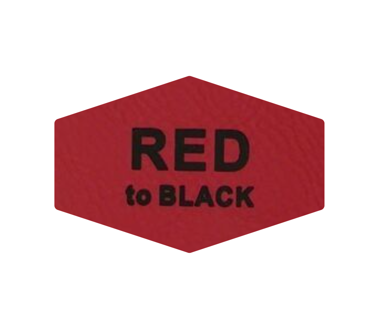 Leder-Patch Hexagon 77x52mm