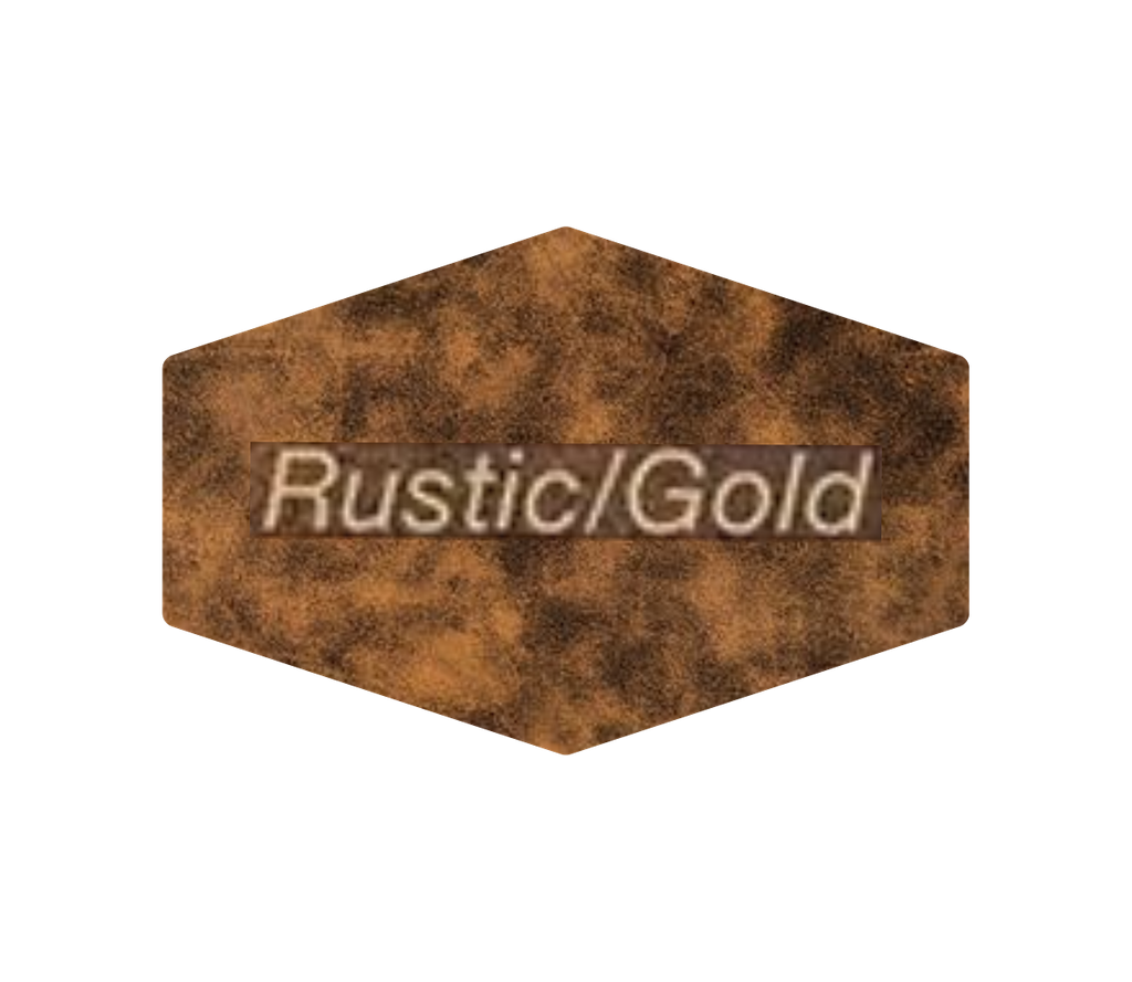 Leder-Patch Hexagon 77x52mm