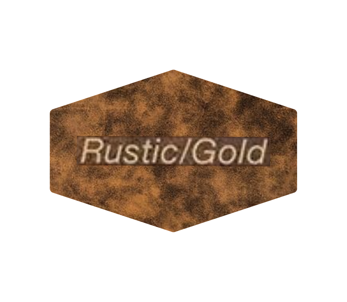 Leder-Patch Hexagon 77x52mm