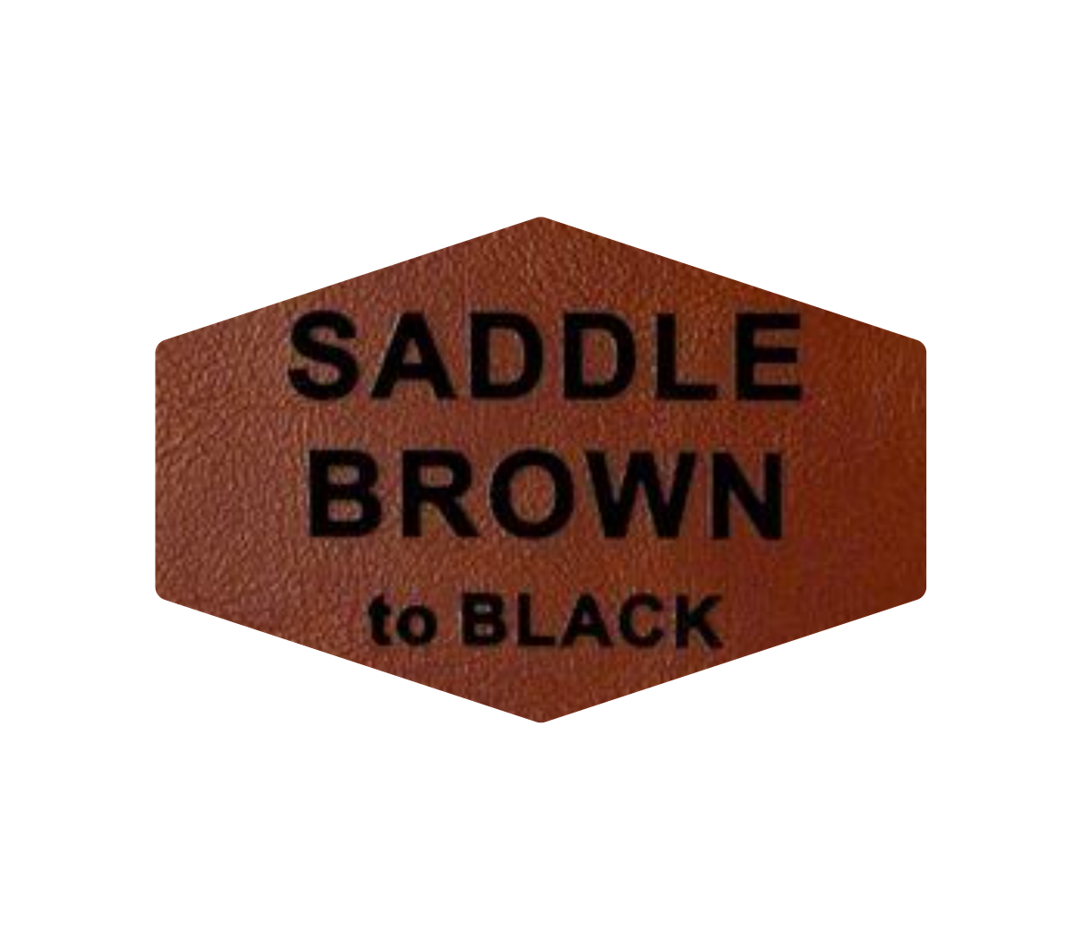 Leder-Patch Hexagon 77x52mm