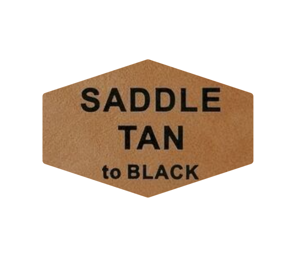 Leder-Patch Hexagon 77x52mm