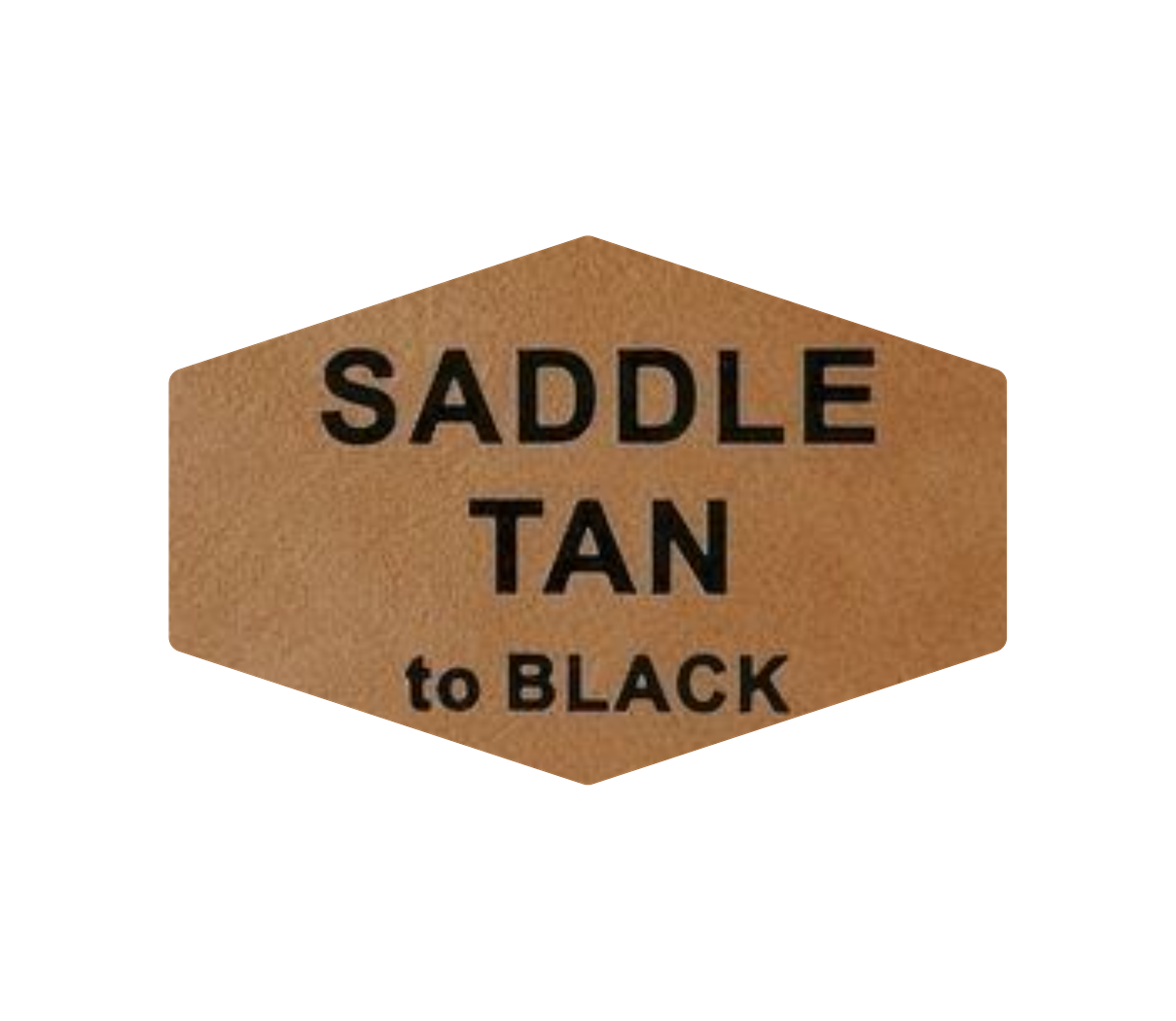 Leder-Patch Hexagon 77x52mm