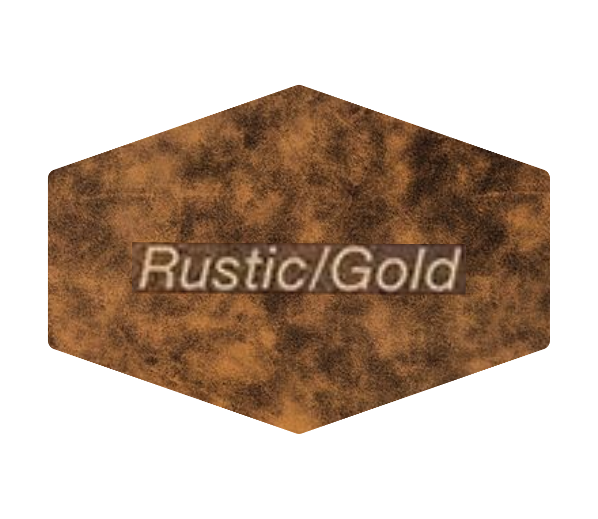 Leder-Patch Hexagon 90x64mm