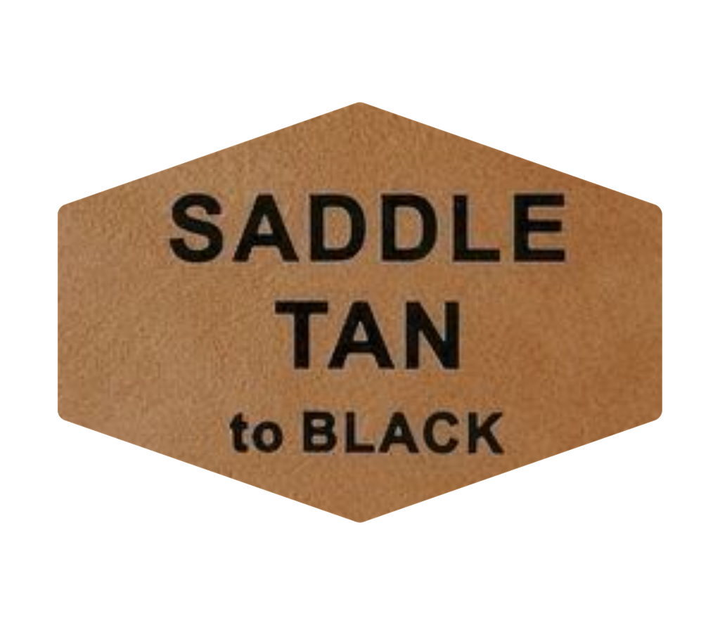 Leder-Patch Hexagon 90x64mm