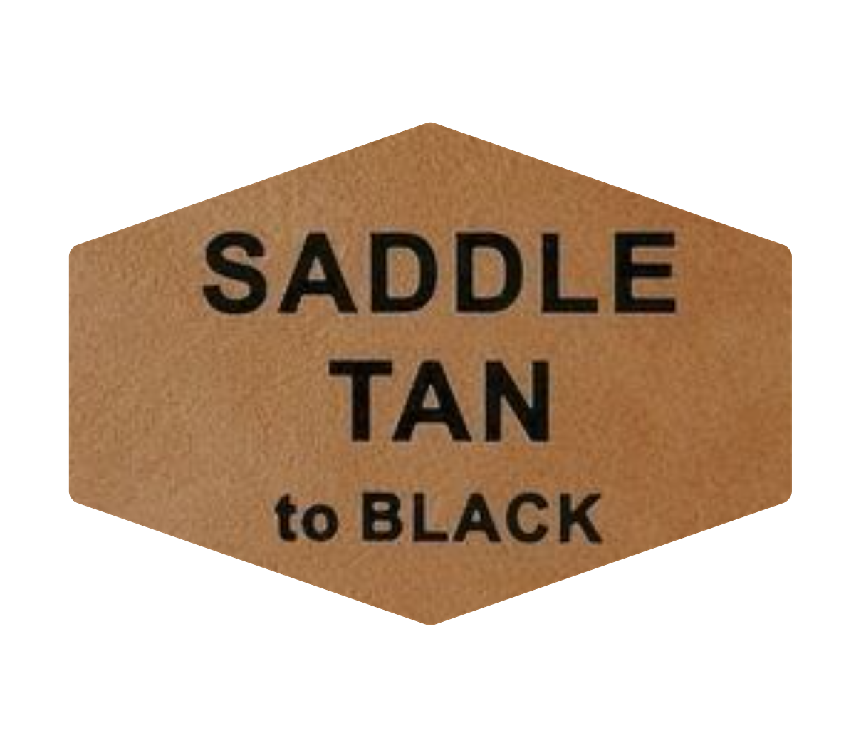 Leder-Patch Hexagon 90x64mm