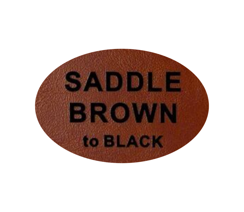 Leder-Patch Oval 77x52mm