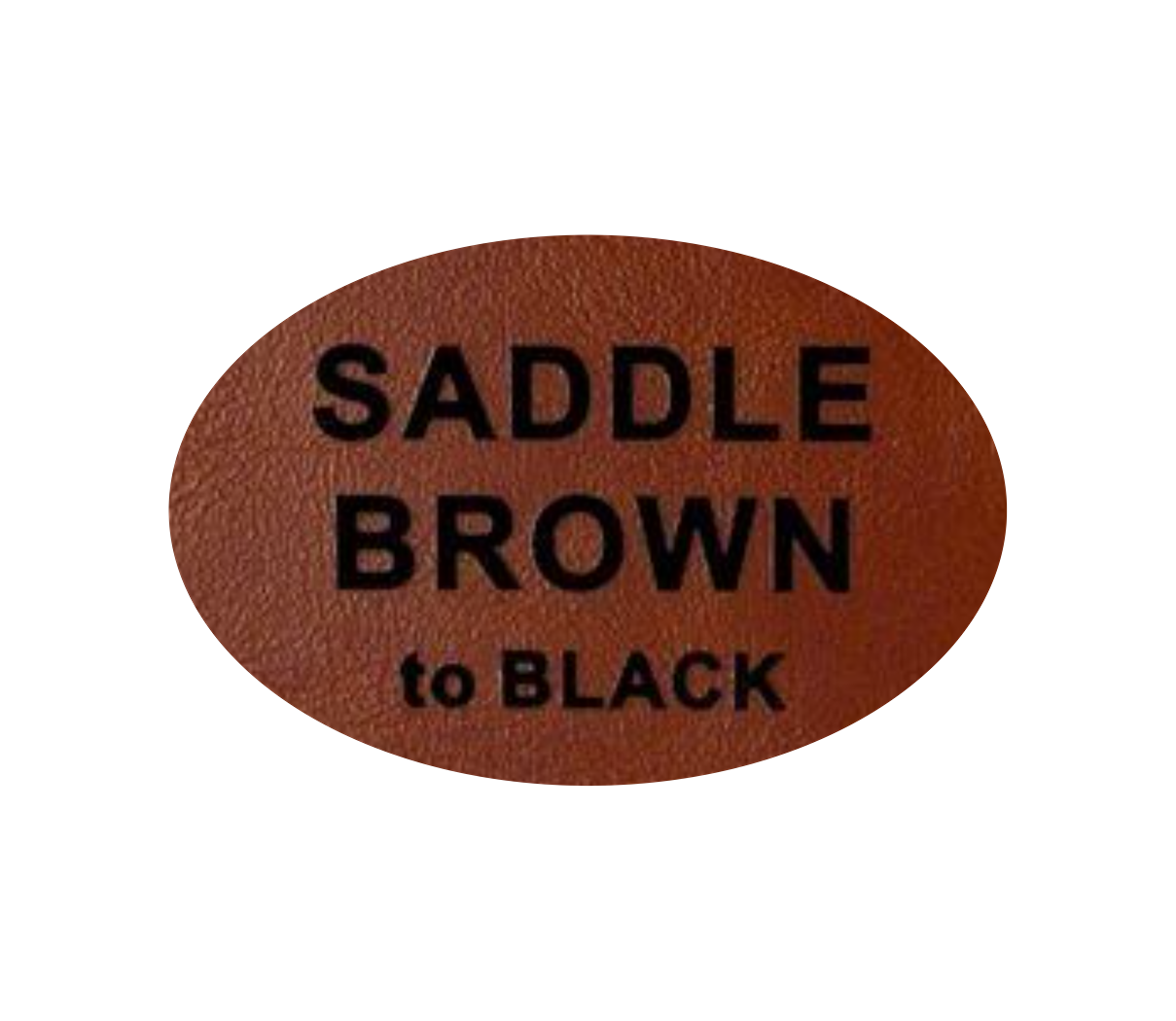 Leder-Patch Oval 77x52mm
