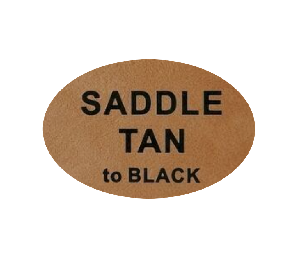 Leder-Patch Oval 77x52mm