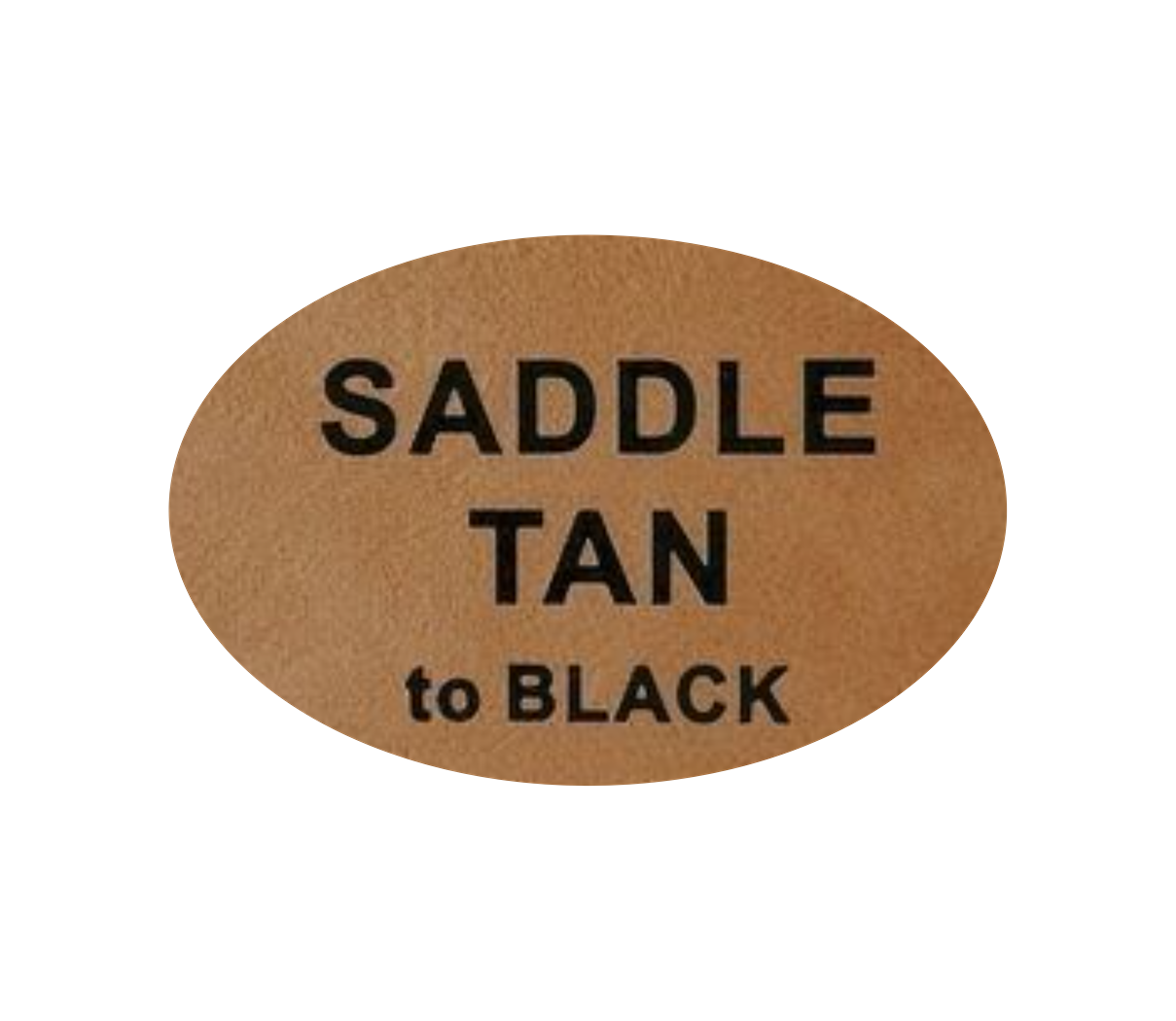 Leder-Patch Oval 77x52mm