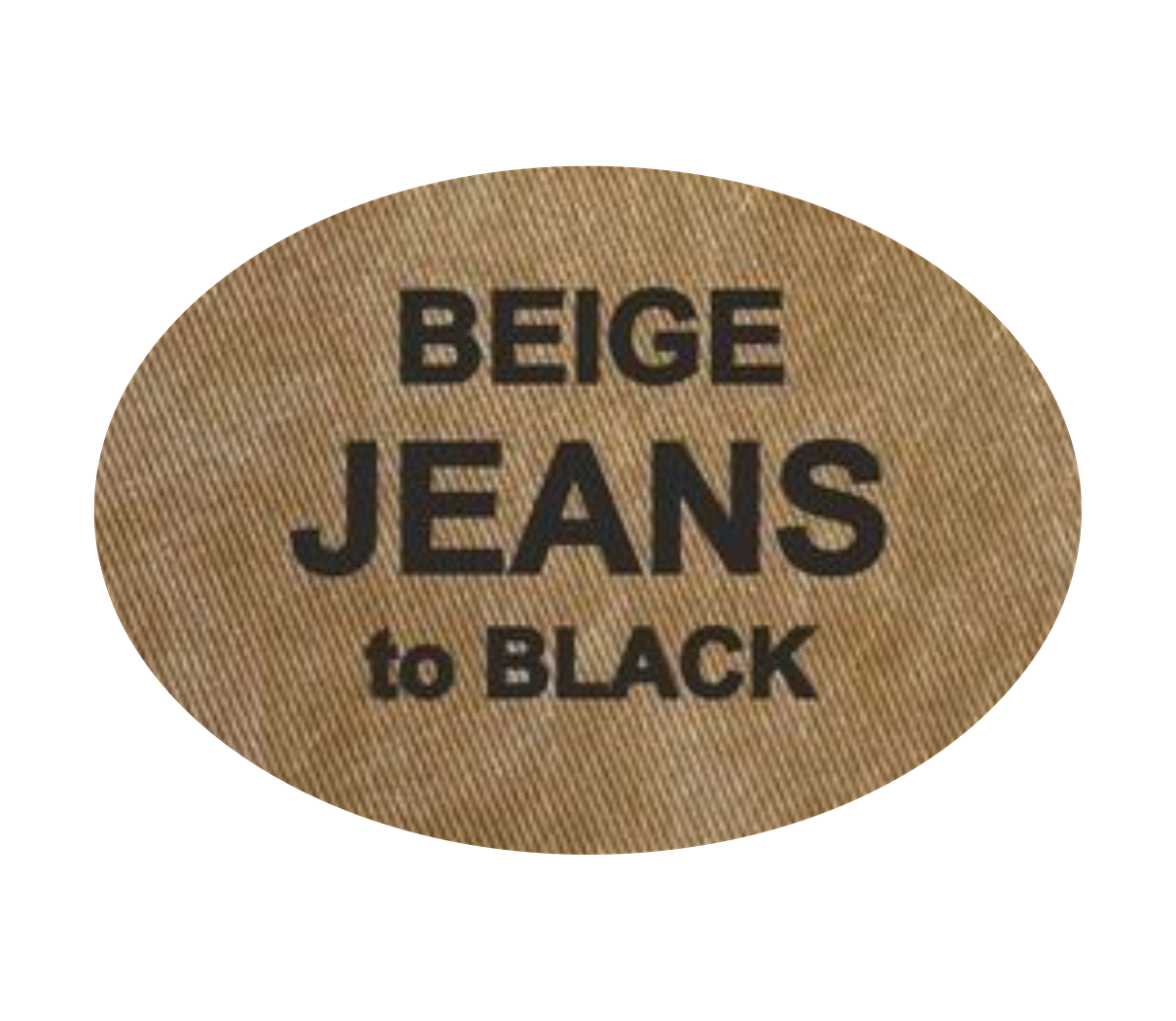 Leder-Patch Oval 90x64mm