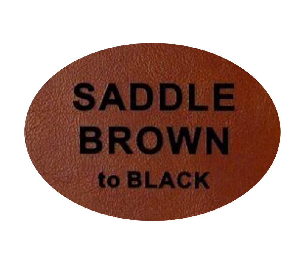 Leder-Patch Oval 90x64mm