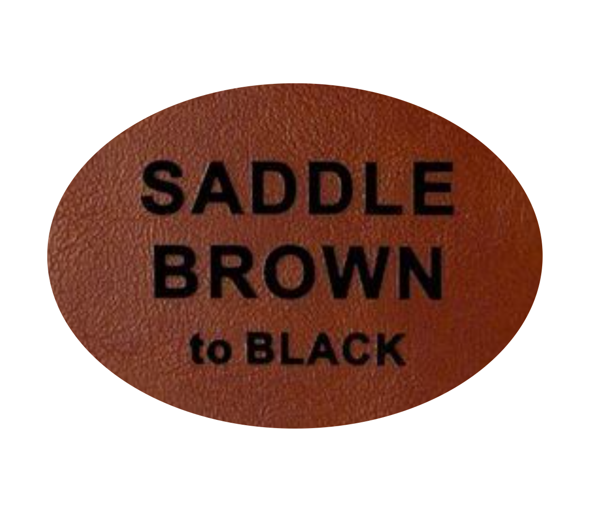 Leder-Patch Oval 90x64mm