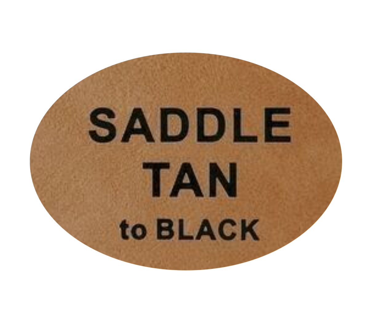 Leder-Patch Oval 90x64mm
