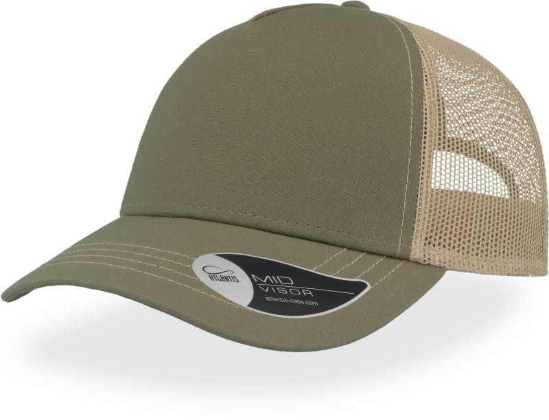 Atlantis Rapper Canvas - 5 Panel Mesh Kappe