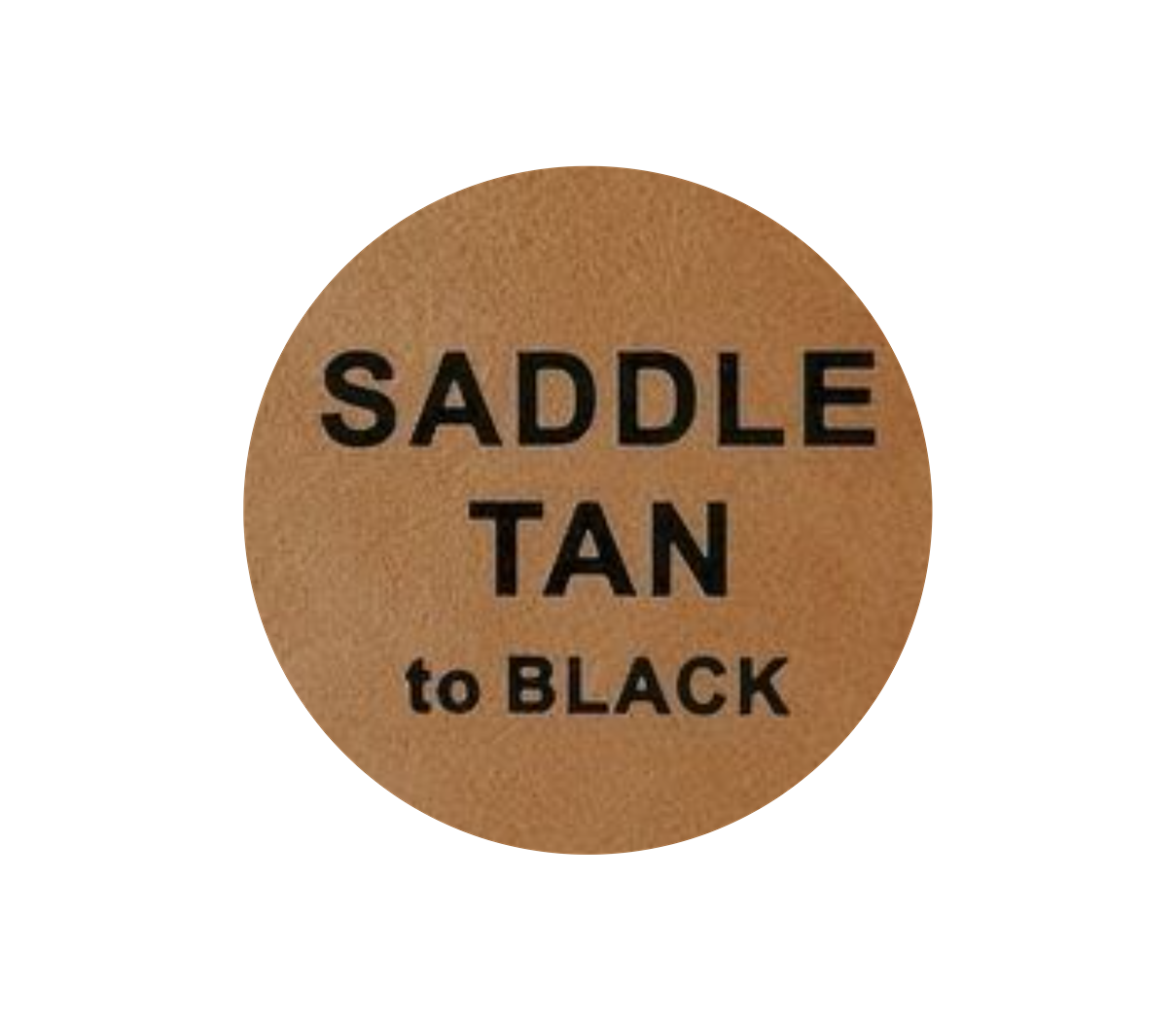 Leder-Patch Kreis 64mm